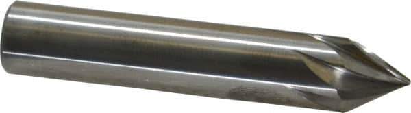 Made in USA - 3/8" Shank Diam, 7 Flute 60° Solid Carbide Countersink - Bright Finish, 2" OAL, Right Hand Cut - Exact Tool & Supply