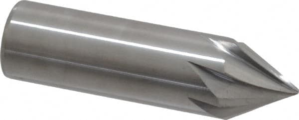 Made in USA - 1/2" Shank Diam, 7 Flute 60° Solid Carbide Countersink - Exact Tool & Supply