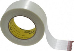 3M - 2" x 60 Yd Clear Rubber Adhesive Packaging Tape - Polypropylene Film Backing, 6 mil Thick, 170 Lb Tensile Strength, Series 897 - Exact Tool & Supply