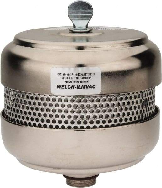 Welch Vacuum - Standard Open Exhaust Filter - For Use with 1402, 1376, 8920 & 8925, 5" Diam x 6-1/4" High - Exact Tool & Supply