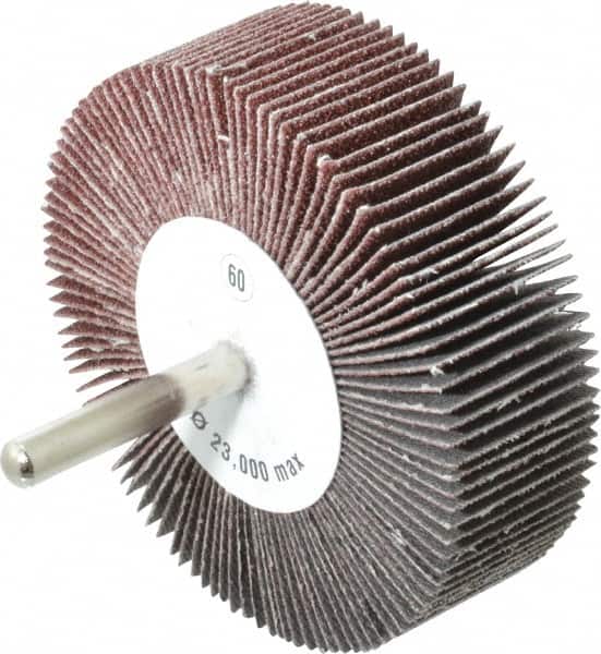 CGW Abrasives - 3" Diam x 1" Face Width, Medium Aluminum Oxide Coated Mounted Flap Wheel - Exact Tool & Supply