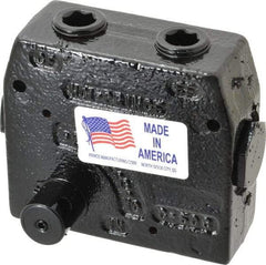 Prince - 30 GPM 1/2 Inlet Cast Iron Hydraulic Control Valve - 4-1/8" High x 4-5/8" Wide x 3-11/32" Long - Exact Tool & Supply