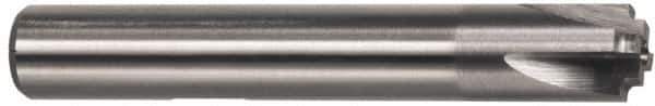 Interstate - 17/64" Radius, 1" Mill Diam, 4 Flute High Speed Steel Corner Rounding End Mill - Single End, TiN Finish, 3-1/8" OAL, 1/2" Shank Diam - Exact Tool & Supply