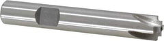 Interstate - 1/32" Radius, 3/8" Mill Diam, 4 Flute High Speed Steel Corner Rounding End Mill - Single End, Uncoated, 2-1/2" OAL, 3/8" Shank Diam - Exact Tool & Supply