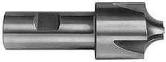 Hertel - 1" Radius, 2-3/4" Mill Diam, 4 Flute High Speed Steel Corner Rounding End Mill - Single End, Uncoated, 4-3/4" OAL, 1" Shank Diam - Exact Tool & Supply
