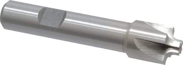 Interstate - 1/8" Radius, 5/8" Mill Diam, 4 Flute High Speed Steel Corner Rounding End Mill - Single End, Uncoated, 3" OAL, 1/2" Shank Diam - Exact Tool & Supply