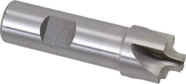 Interstate - 3/16" Radius, 7/8" Mill Diam, 4 Flute High Speed Steel Corner Rounding End Mill - Single End, Uncoated, 3-1/8" OAL, 3/4" Shank Diam - Exact Tool & Supply