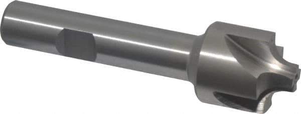 Interstate - 7/32" Radius, 7/8" Mill Diam, 4 Flute High Speed Steel Corner Rounding End Mill - Single End, Uncoated, 3-1/4" OAL, 1/2" Shank Diam - Exact Tool & Supply