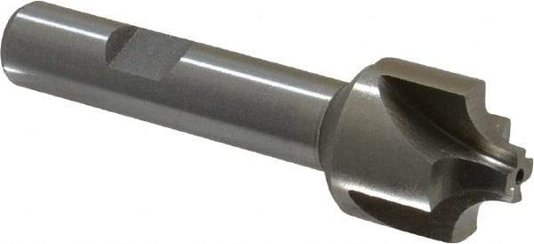 Interstate - 15/64" Radius, 7/8" Mill Diam, 4 Flute High Speed Steel Corner Rounding End Mill - Single End, Uncoated, 3-1/8" OAL, 1/2" Shank Diam - Exact Tool & Supply