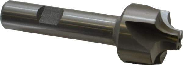 Interstate - 1/4" Radius, 1" Mill Diam, 4 Flute High Speed Steel Corner Rounding End Mill - Single End, Uncoated, 3-1/8" OAL, 1/2" Shank Diam - Exact Tool & Supply