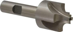Interstate - 9/32" Radius, 1-1/8" Mill Diam, 4 Flute High Speed Steel Corner Rounding End Mill - Single End, Uncoated, 3-1/4" OAL, 1/2" Shank Diam - Exact Tool & Supply
