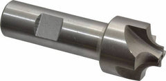 Interstate - 9/32" Radius, 1-1/8" Mill Diam, 4 Flute High Speed Steel Corner Rounding End Mill - Single End, Uncoated, 3-1/4" OAL, 3/4" Shank Diam - Exact Tool & Supply