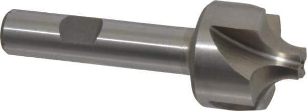 Interstate - 5/16" Radius, 1-1/8" Mill Diam, 4 Flute High Speed Steel Corner Rounding End Mill - Single End, Uncoated, 3-1/4" OAL, 1/2" Shank Diam - Exact Tool & Supply