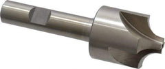 Interstate - 11/32" Radius, 1-1/8" Mill Diam, 4 Flute High Speed Steel Corner Rounding End Mill - Single End, Uncoated, 3-1/2" OAL, 1/2" Shank Diam - Exact Tool & Supply