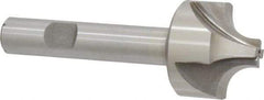 Interstate - 3/8" Radius, 1-1/4" Mill Diam, 4 Flute High Speed Steel Corner Rounding End Mill - Single End, Uncoated, 3-1/2" OAL, 1/2" Shank Diam - Exact Tool & Supply