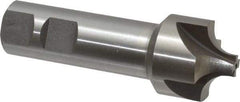 Interstate - 3/8" Radius, 1-1/4" Mill Diam, 4 Flute High Speed Steel Corner Rounding End Mill - Single End, Uncoated, 3-3/4" OAL, 7/8" Shank Diam - Exact Tool & Supply