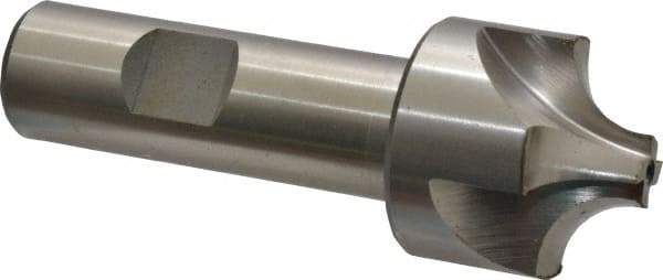 Interstate - 13/32" Radius, 1-1/4" Mill Diam, 4 Flute High Speed Steel Corner Rounding End Mill - Single End, Uncoated, 3-1/2" OAL, 3/4" Shank Diam - Exact Tool & Supply