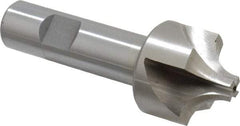 Interstate - 15/32" Radius, 1-3/8" Mill Diam, 4 Flute High Speed Steel Corner Rounding End Mill - Single End, Uncoated, 3-3/4" OAL, 3/4" Shank Diam - Exact Tool & Supply