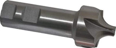 Interstate - 1/2" Radius, 1-1/2" Mill Diam, 4 Flute High Speed Steel Corner Rounding End Mill - Single End, Uncoated, 4-1/8" OAL, 1" Shank Diam - Exact Tool & Supply