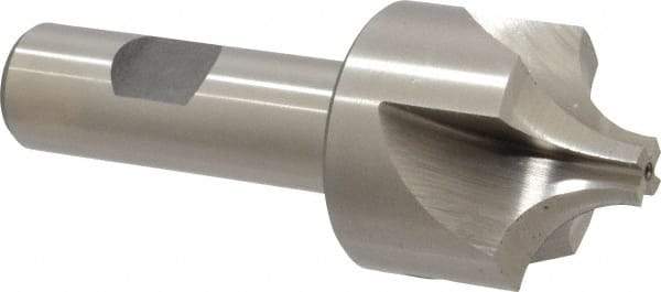 Interstate - 17/32" Radius, 1-1/2" Mill Diam, 4 Flute High Speed Steel Corner Rounding End Mill - Single End, Uncoated, 3-7/8" OAL, 3/4" Shank Diam - Exact Tool & Supply