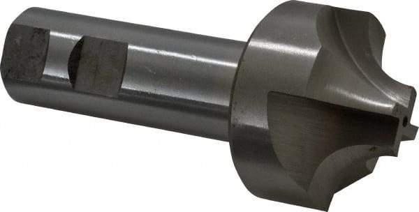 Interstate - 9/16" Radius, 1-5/16" Mill Diam, 4 Flute High Speed Steel Corner Rounding End Mill - Single End, Uncoated, 4-1/4" OAL, 1" Shank Diam - Exact Tool & Supply