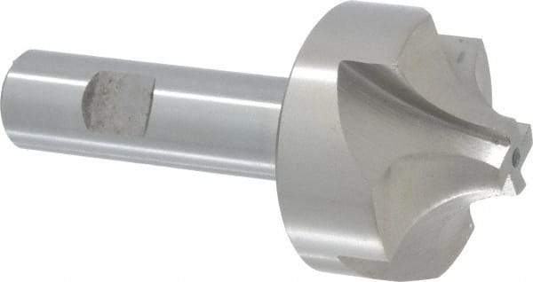 Interstate - 19/32" Radius, 1-15/16" Mill Diam, 4 Flute High Speed Steel Corner Rounding End Mill - Single End, Uncoated, 4" OAL, 3/4" Shank Diam - Exact Tool & Supply