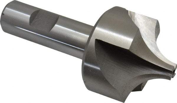 Interstate - 3/4" Radius, 1-7/8" Mill Diam, 4 Flute High Speed Steel Corner Rounding End Mill - Single End, Uncoated, 4" OAL, 3/4" Shank Diam - Exact Tool & Supply