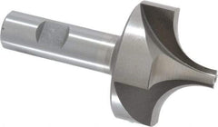 Interstate - 13/16" Radius, 2-1/4" Mill Diam, 4 Flute High Speed Steel Corner Rounding End Mill - Single End, Uncoated, 4-1/8" OAL, 3/4" Shank Diam - Exact Tool & Supply