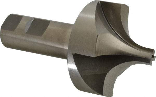 Interstate - 7/8" Radius, 2-1/2" Mill Diam, 4 Flute High Speed Steel Corner Rounding End Mill - Single End, Uncoated, 4-1/2" OAL, 1" Shank Diam - Exact Tool & Supply