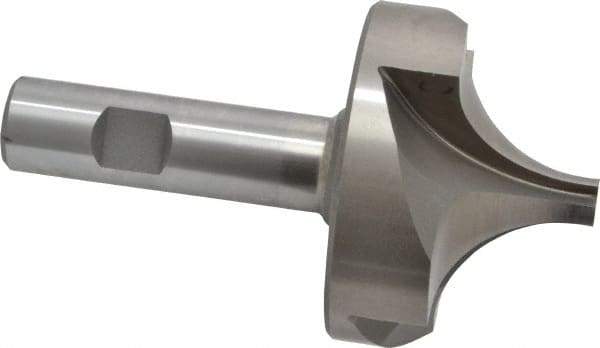 Interstate - 1" Radius, 2-5/8" Mill Diam, 4 Flute High Speed Steel Corner Rounding End Mill - Single End, Uncoated, 4-1/2" OAL, 3/4" Shank Diam - Exact Tool & Supply