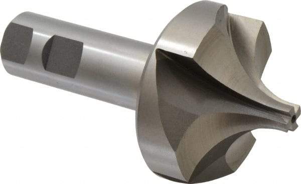 Interstate - 1" Radius, 2-5/8" Mill Diam, 4 Flute High Speed Steel Corner Rounding End Mill - Single End, Uncoated, 4-3/4" OAL, 1" Shank Diam - Exact Tool & Supply