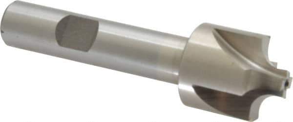 Interstate - 13/64" Radius, 7/8" Mill Diam, 4 Flute High Speed Steel Corner Rounding End Mill - Single End, Uncoated, 3-1/8" OAL, 1/2" Shank Diam - Exact Tool & Supply