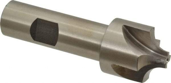 Interstate - 11/32" Radius, 1-1/8" Mill Diam, 4 Flute High Speed Steel Corner Rounding End Mill - Single End, Uncoated, 3-1/2" OAL, 3/4" Shank Diam - Exact Tool & Supply