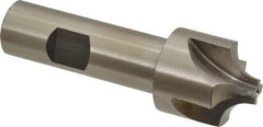 Interstate - 11/32" Radius, 1-1/8" Mill Diam, 4 Flute High Speed Steel Corner Rounding End Mill - Single End, Uncoated, 3-1/2" OAL, 3/4" Shank Diam - Exact Tool & Supply