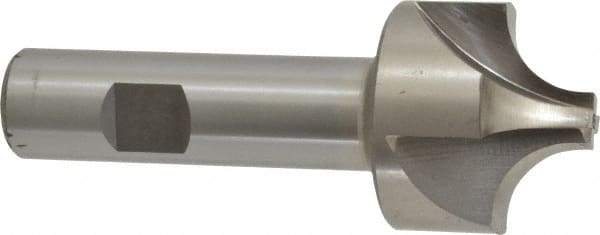 Interstate - 1/2" Radius, 1-1/2" Mill Diam, 4 Flute High Speed Steel Corner Rounding End Mill - Single End, Uncoated, 3-7/8" OAL, 3/4" Shank Diam - Exact Tool & Supply
