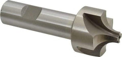 Interstate - 7/16" Radius, 1-3/8" Mill Diam, 4 Flute High Speed Steel Corner Rounding End Mill - Single End, Uncoated, 3-3/4" OAL, 3/4" Shank Diam - Exact Tool & Supply
