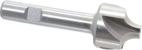 Interstate - 11/32" Radius, 1-1/8" Mill Diam, 4 Flute Cobalt Corner Rounding End Mill - Single End, Uncoated, 3-1/2" OAL, 1/2" Shank Diam - Exact Tool & Supply