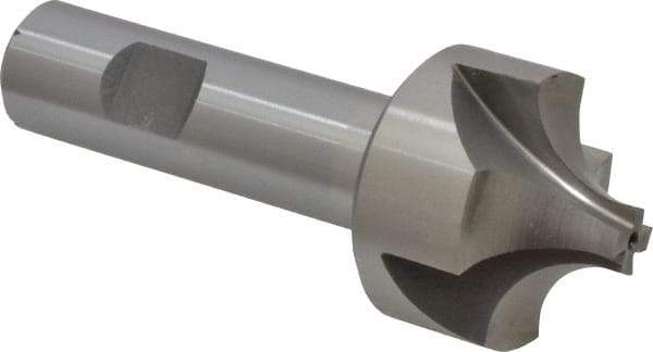 Interstate - 1/2" Radius, 1-1/2" Mill Diam, 4 Flute Cobalt Corner Rounding End Mill - Single End, Uncoated, 3-7/8" OAL, 3/4" Shank Diam - Exact Tool & Supply