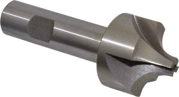 Interstate - 17/32" Radius, 1-1/2" Mill Diam, 4 Flute Cobalt Corner Rounding End Mill - Single End, Uncoated, 3-7/8" OAL, 3/4" Shank Diam - Exact Tool & Supply