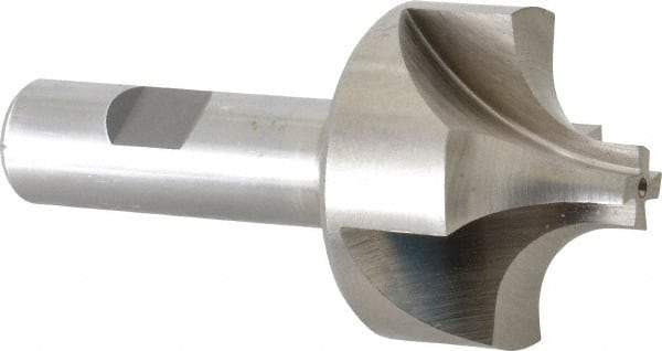 Interstate - 9/16" Radius, 1-15/16" Mill Diam, 4 Flute Cobalt Corner Rounding End Mill - Single End, Uncoated, 4" OAL, 3/4" Shank Diam - Exact Tool & Supply