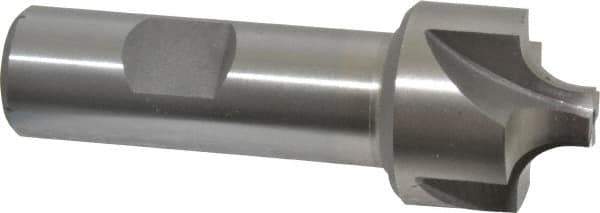 Interstate - 19/64" Radius, 1-1/8" Mill Diam, 4 Flute Cobalt Corner Rounding End Mill - Single End, Uncoated, 3-1/4" OAL, 3/4" Shank Diam - Exact Tool & Supply