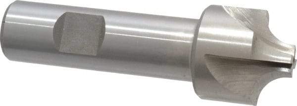 Interstate - 11/32" Radius, 1-1/8" Mill Diam, 4 Flute Cobalt Corner Rounding End Mill - Single End, Uncoated, 3-1/2" OAL, 3/4" Shank Diam - Exact Tool & Supply