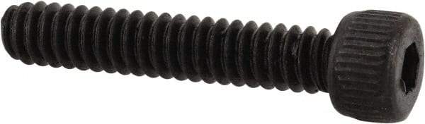 Made in USA - #6-32 UNC Hex Socket Drive, Socket Cap Screw - Alloy Steel, Black Oxide Finish, Fully Threaded, 3/4" Length Under Head - Exact Tool & Supply