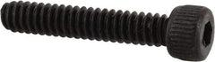 Made in USA - #6-32 UNC Hex Socket Drive, Socket Cap Screw - Alloy Steel, Black Oxide Finish, Fully Threaded, 3/4" Length Under Head - Exact Tool & Supply