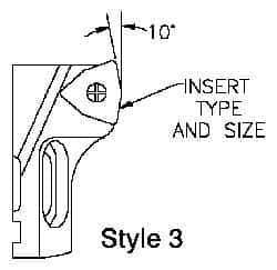 Parlec - Series Twin Bore Roughing, Right Hand Cut, Boring Cartridge - WCMX 03 Insert, 10° Lead Angle - Exact Tool & Supply