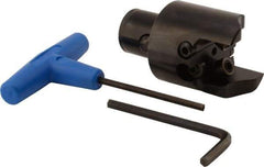 Parlec - 49.02mm Body Diam, Manual Twin Cutter Boring Head - 52.32mm to 83.82mm Bore Diam - Exact Tool & Supply