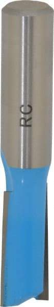 ROMAN CARBIDE - 1/2" Diam, 1/2" Shank Diam, 1-1/8" Length of Cut, 2 Flute Straight Router Bit - 2-7/8" Overall Length, Carbide Tipped - Exact Tool & Supply