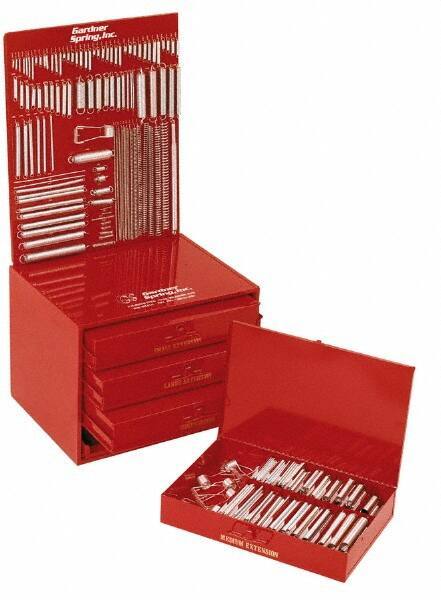 Gardner Spring - 600 Piece, MBHD Steel Extension & Compression Spring Assortment - 110 Sizes - Exact Tool & Supply