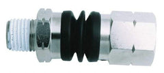 Value Collection - 1/4"MNPT x 1/8" FNPT Pneumatic Hose Swivel Fitting - Steel, Nickel Plated - Exact Tool & Supply