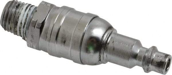 Value Collection - 1/4 Male NPT Pneumatic Hose Swivel Fitting - Steel, Nickel Plated, Industrial Interchange - Exact Tool & Supply